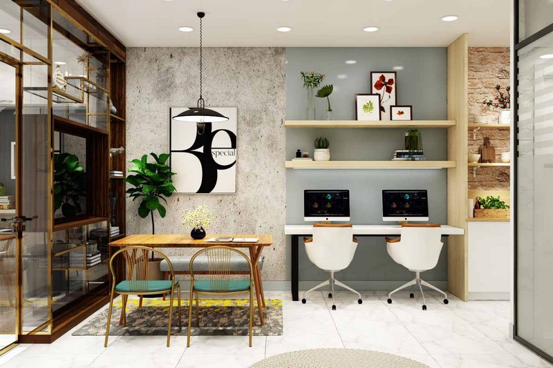 Small home office with small work area